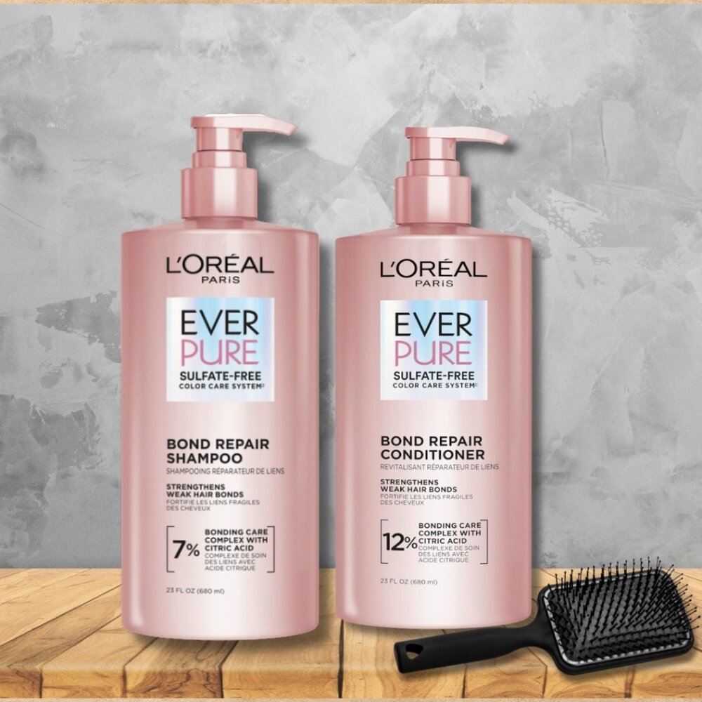 L'oreal EverPure SULFATE FREE BOND REPAIR SHAMPOO & CONDITIONER 23oz